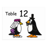 AZ- carte postale de nombre de Tableau de pingouin