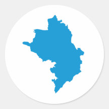 Azerbaijan kaart ronde sticker