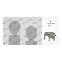 Aziatische Olifant Fotokaart Sjabloon