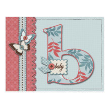 B is voor het Briefkaart van het Baby Wens Kaarten