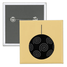 Babiole noire et grise de Noël sur l'or Badges