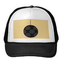 Babiole noire et grise de Noël sur l'or Casquette