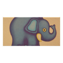 baby olifant foto kaart