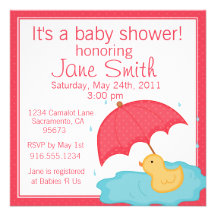 Baby shower de neutre de genre de Duckie de jour p Invitation Personnalisée