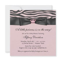 Baby shower de princesse Tiara Pink Zebra Girl