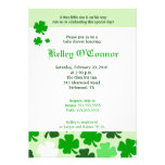 Baby shower de VERT de JOUR DE LA SAINT PATRICK de Carton D'invitation