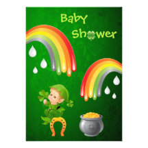 Baby shower du jour de St Patrick mignon Faire-parts