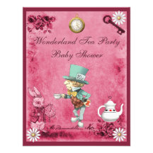 Baby shower fou rose de thé du pays des merveilles bristol