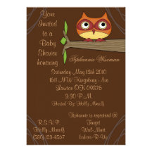 baby shower, hibou, brun, crème, fantaisie, chic,  invitations