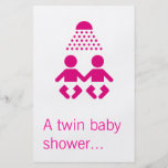 Baby shower jumeau prospectus personnalisés