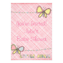 Baby shower - Meisje - de Uitnodiging van het Plak