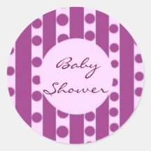 Baby shower ronde stickers