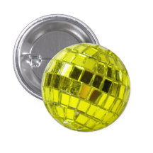 Badge Disco - Mini Boule à Facettes Vert Anis
