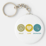 Badminton d'amour de paix porte-clefs