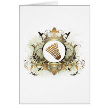Badminton élégant cartes de vœux