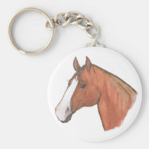 "Baie avec le cheval Keychain de flamme" Porte-clé