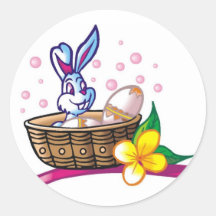 Baigner le lapin de Pâques Adhésifs