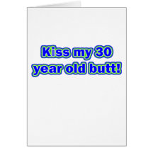 baiser 30 mon bout carte de vœux