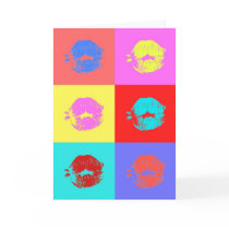Baiser multicolore cartes de vœux