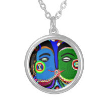 Baiser passionné - style vintage d'art de caverne  pendentifs