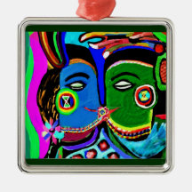 Baiser passionné - style vintage d'art de caverne  ornement