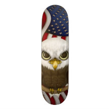 Baldwin Eagle chauve mignon Skateboard Customisable