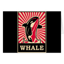 Baleine d'art de bruit cartes de vœux