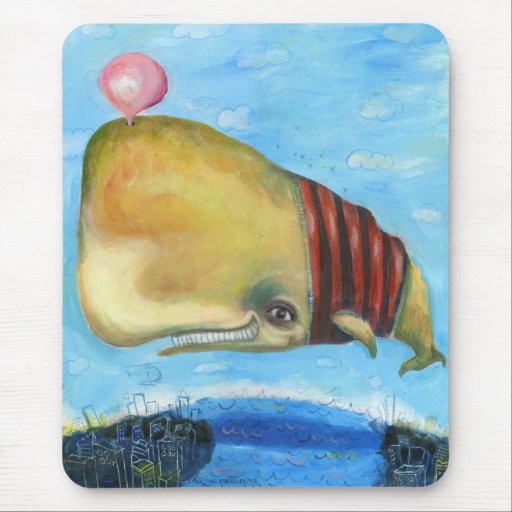 Baleine de bubble-gum tapis de souris