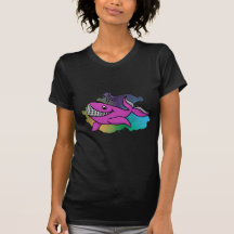 Baleine de grimacerie heureuse t-shirts