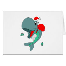 Baleine de Noël Carte De Vœux