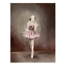Ballerine de sépia carte postale