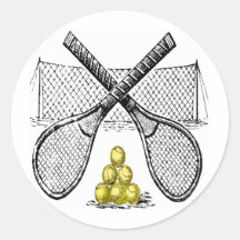 BALLES DE TENNIS, FILET, ET RAQUETTE AUTOCOLLANTS