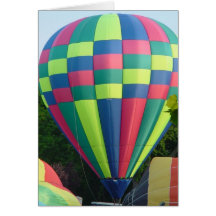 Ballon à air chaud carte de vœux