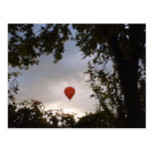 Ballon à air chaud carte postale