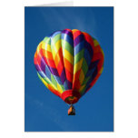 Ballon à air chaud d'arc-en-ciel cartes de vœux