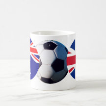 Ballon de football Australie et drapeau du R-U le  Mug