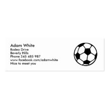Ballon de football cartes de visite professionnelles