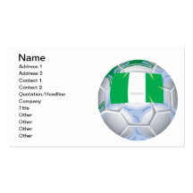 Ballon de football nigérien cartes de visite personnelles