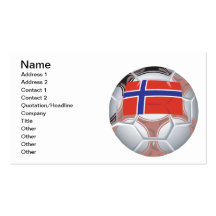 Ballon de football norvégien cartes de visite personnelles