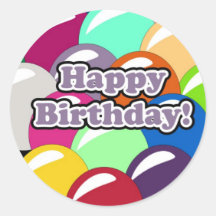 Ballons d'anniversaire autocollants