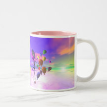 Ballons d'anniversaire de ciel tasses