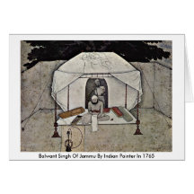 Balwant Singh de Jammu par le peintre indien en 17 Carte