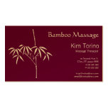 Bambou de Japonais de thérapeute de massage Cartes De Visite Professionnelles