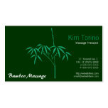 Bambou de jardin de thérapeute de massage carte de visite