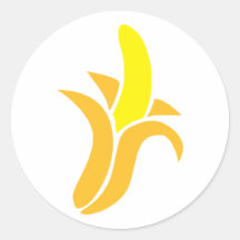 Banaan Ronde Stickers