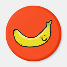 Banane jaune drôle magnets pour réfrigérateur