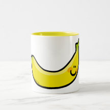 Banane jaune drôle mugs à café