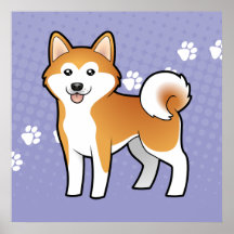 Bande dessinée Akita Inu/Shiba Inu Affiches