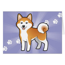 Bande dessinée Akita Inu/Shiba Inu Cartes De Vœux