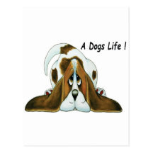 Bande dessinée Basset Hound, la vie d'un chien Carte Postale